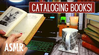 ASMR  Whispered Book Cataloging Library  Typing  Book Sounds at Coffee Time [upl. by Walker]