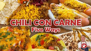 CHILI CON CARNE 5 WAYS [upl. by Aihsyt625]