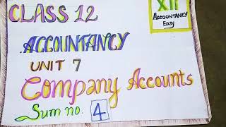 Class 12 Tamilnadu State Board Accountancy Chapter 7  sum no4 [upl. by Marella]