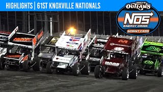 World of Outlaws NOS Energy Drink Sprint Cars Knoxville Raceway August 13 2022  HIGHLIGHTS [upl. by Nyrak]