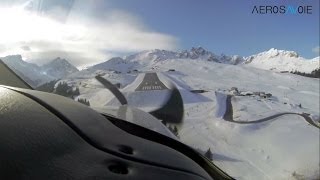 TBM 850 Landing at Courchevel altiport inside pilot s view  Jet Prop [upl. by Elleniad]