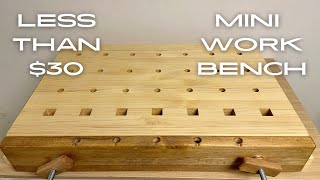 Cheap way to build a mini workbench using 2x6  woodworking idea  diy  미니 워크벤치 싸게 만들기  목공 아이디어 [upl. by Blight986]