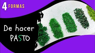 4 formas rápidas de hacer pasto para maquetas  how to make grass  Arquitectura [upl. by Isnan]