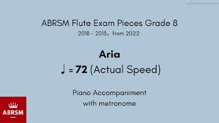 ABRSM Flute Grade 8 John Rutter Suite Antique III Aria ♩ 72 Actual Speed Piano Acc with met [upl. by Viveca]