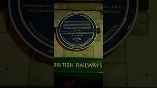 Swanage Railway  80th Anniversary DDay Plaque on Swanage Railway Platform [upl. by Eva204]