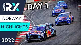 World Rallycross Highlights  Ramudden World RX of Norway 2022  Day 1 [upl. by Sifan]