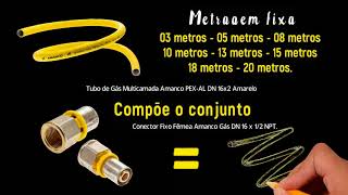 Kit tubulação Amanco Gás 16 mm  Conector [upl. by Lenssen]