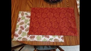 How To Sew A Reversible Placemats [upl. by Amre]