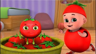 Hindi rhymes for nursery  आह टमाटर  Aaha Tamatar Bade Mazedar  urdu rhymes  baby songs infobells [upl. by Einre]