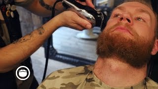 Short Beard Barbershop Maintenance Trim  Cut amp Grind [upl. by Waite]