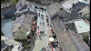 Grassington 1940s weekend 2023 drone footage [upl. by Torrlow]