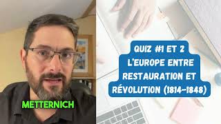 Histoire 1ere Quizz  lEurope entre restauration et révolution 18141848 [upl. by Ulysses122]