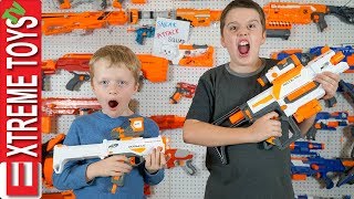 Million Subscriber Madness Day in the Life of Ethan and Cole Sneak Attack Squad Nerf Battle [upl. by Nallek]