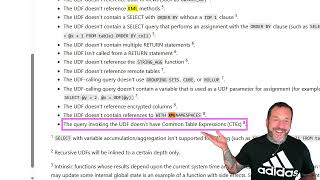 Another Trick For Working Around Scalar UDF Inlining Restrictions In SQL Server [upl. by Thorr140]