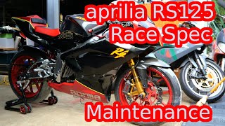 aprilia RS125 Race Spec Maintenance [upl. by Namlaz280]