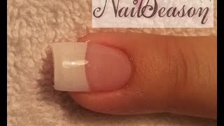 como hacer uñas acrilicas paso a paso con tip frances french basico  tutorial principiantes [upl. by Abercromby]