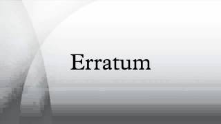 Erratum [upl. by Carree]