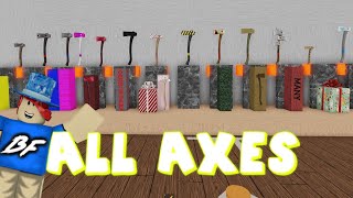 Best Lumber Tycoon 2 Axe All Axes Roblox Part 1 [upl. by Ellemaj848]