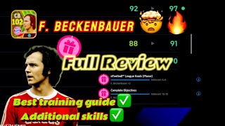 Free Epic Booster F Beckenbauer Best Training Guide🤯🔥 Additional Skills🤩 amp Gameplay eFootball2024 [upl. by Aneel]