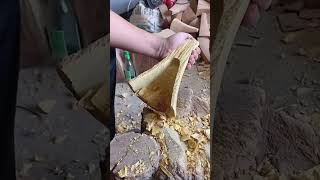 Grain bagging wood funnel making process Good tools and machinery can increase work efficiency [upl. by Nitsed95]