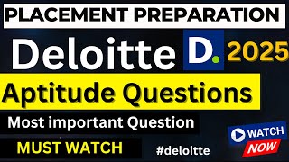 Deloitte Aptitude Questions and Answers aptitude deloitte [upl. by Weisler]