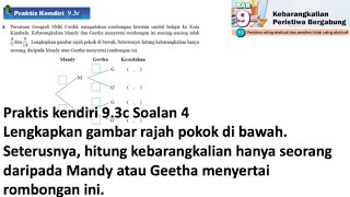 Praktis Kendiri 93c No 4  Matematik Tingkatan 4 Bab 9  Kebarangkalian peristiwa bergabung  Maths [upl. by Topping908]