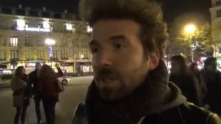 Cyril Dion à Nuit Debout avant la projection de « Demain » [upl. by Enerahs328]