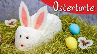 Osterhasen Torte backen  einfache 3D Torte für Anfänger ohne Fondant [upl. by Oivlis]