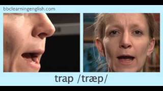 English Pronunciation 👄 Short Vowel  æ  ‘trap’ ‘stamp’ amp ‘back’ [upl. by Shepard]