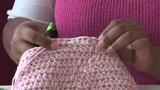 How to Crochet a Beanie With Two Colors  How to Crochet Headwear [upl. by Eletnahs]