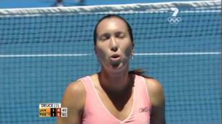 2008 Australian Open 1st Round  Jankovic vs Paszek  Last Set 27 [upl. by Filippo883]