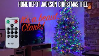 Home Depot Artificial Tree REVIEW  Home Accents Holiday PreLit LED Jackson Noble Artificial Tree [upl. by Aierb301]