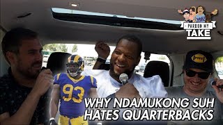 Why Ndamukong Suh Hates Quarterbacks  A full interview with Pardon My Take [upl. by Novrej]