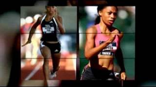 Rivals II Allyson Felix vs Sanya Richards [upl. by Wellington]