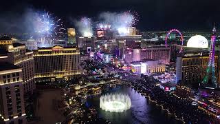 Las Vegas New Years 2024 Fireworks from Cosmopolitan newyear fireworks lasvegas [upl. by Audry]