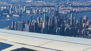 4K THIS IS EPIC‼️ BEST New York City Skyline with Aerial Views  Landing at NYC LaGuardia Airport [upl. by Aniluap389]