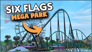 MASSIVE Custom Six Flags in THEME PARK TYCOON 2 [upl. by Ecnarrot560]