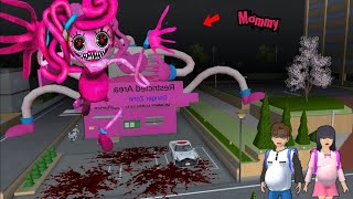 MOMMY long leg haunted Area 😱  SAKURA School Simulator Horror Drama 👺 [upl. by Epperson982]