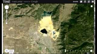 Berkeley Pit Butte Montana Time Lapse 19842012 from GoogleTime Magazine [upl. by Sully155]