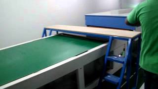 melamine boards uv high gloss effect coating line [upl. by Eanal]