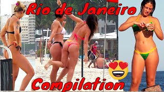 Compilation of most beautiful women Rio de Janeiro Brazil beaches [upl. by Eamon]