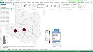 Mapa Polski Excel odc 20  Jak narysować zasięg na wykresie bąbelkowym [upl. by Hoag]