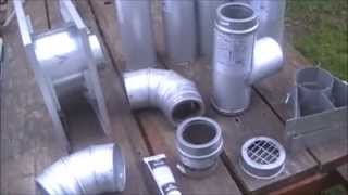 Step by Step install of pellet stove pipe exhaust kit [upl. by Cynarra]