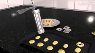 How to use biscuit maker  cookie press [upl. by Gnak]