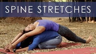 Couples Yoga  For The Spine  Stretches and Exercises I 3 [upl. by Auoz]