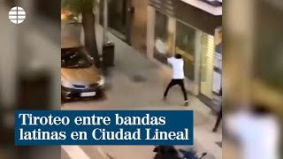 Tiroteo entre bandas latinas en Ciudad Lineal a plena luz del día [upl. by Eiralam820]