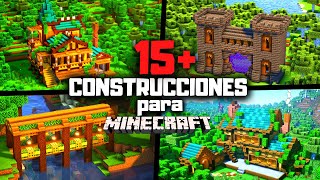 15 IDEAS de CONSTRUCCIONES que NECESITAS para Minecraft 119 1 [upl. by Manvel760]