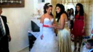 Cousin Yiotas GreekCypriot Wedding Red Sash Ritual by Sister of the Bride [upl. by Sancha]