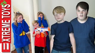 Getting Glitchy With Super Hero Kids Ethan and Cole Virtual Reality Trouble [upl. by Warms972]