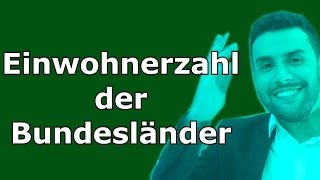 Einwohnerzahl der Bundesländer in Deutschland  Erdkundeunterricht  Geographieunterricht [upl. by Shurwood]